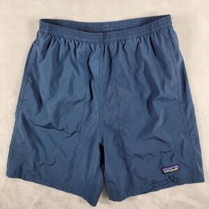 Patagonia Baggies Light Shorts‎ Men's Small Blue Elastic Waist Casual Comfort